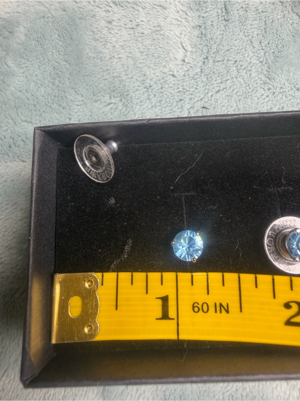 Swarovski Light Blue Crystal Stud Earrings